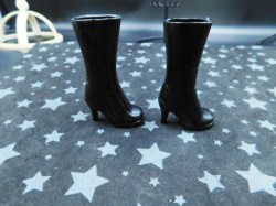 16 INCH DOLL BLACK BOOTS A